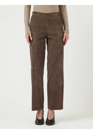 YASTHEA STRETCH - Pantalón de cuero - major brown