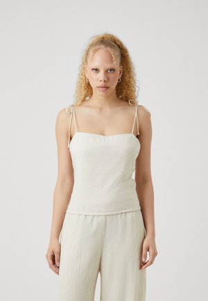 SLIM TIE STRAP  - Top - oatmeal heather