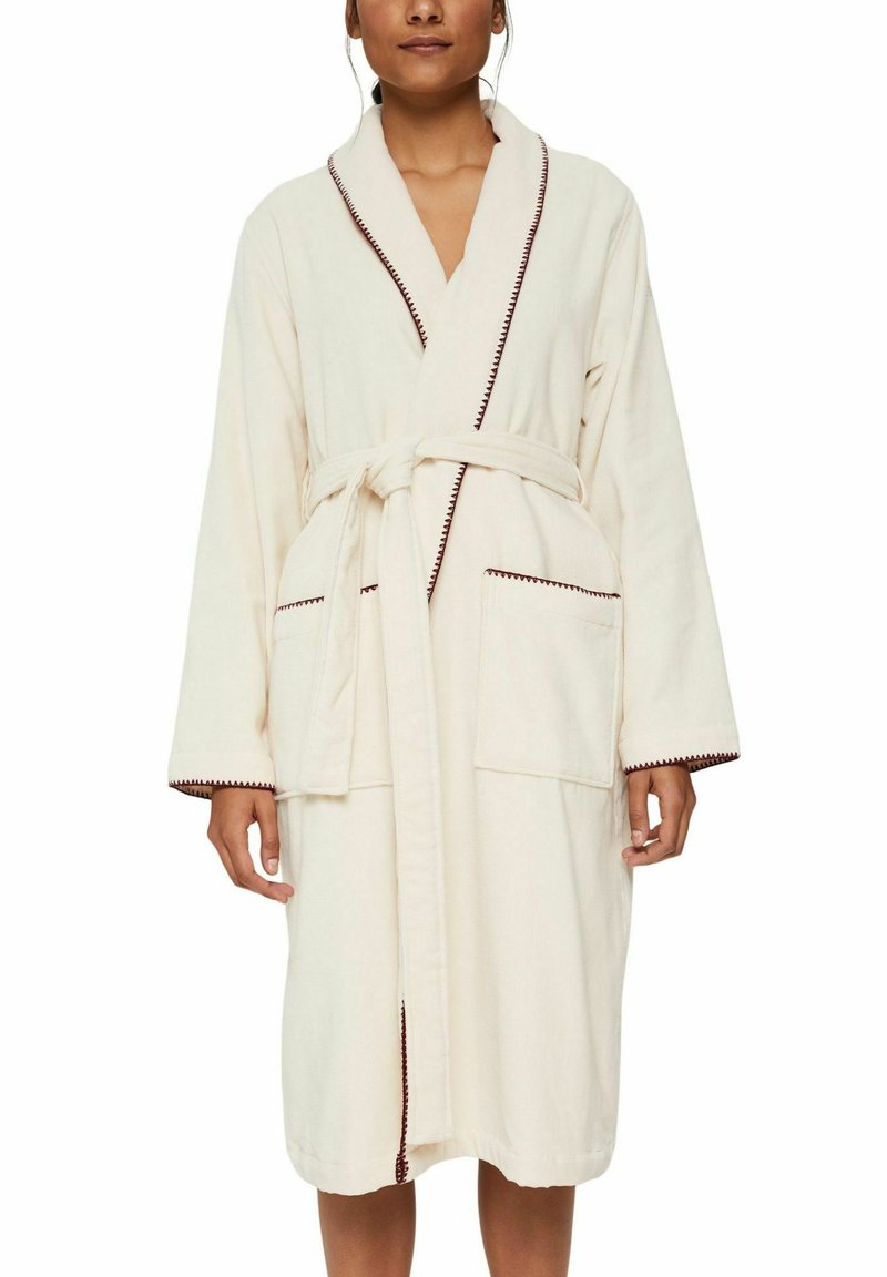 Damen Nachthemden | Esprit MIT BESTICKTEN KANTEN Bademantel sand/beige - EM49754 Damen Nachthemden | Esprit MIT BESTICKTEN KANTEN Bademantel sand/beige - EM49754