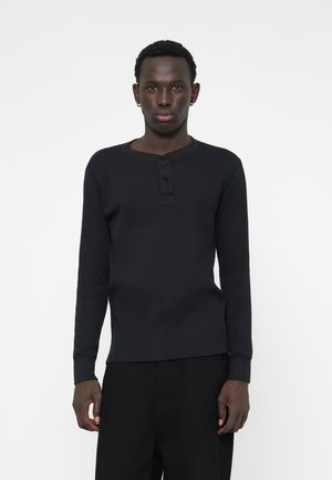 THERMAL HENLEY - Bluză cu mânecă lungă - black