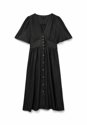 Vero Moda Curve VMCMELANEY MIDI - Srajčna obleka - black