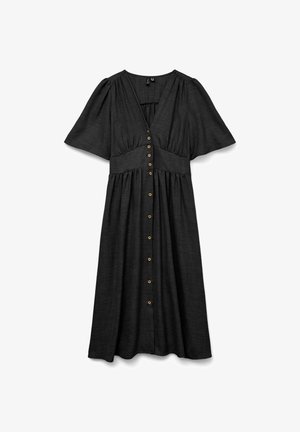 Vero Moda Curve VMCMELANEY MIDI - Blousejurk - black