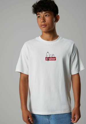 LMTD, T-SHIRT SNOOPY LOOSE FIT UNISEX - T-Shirt print - white alyssum