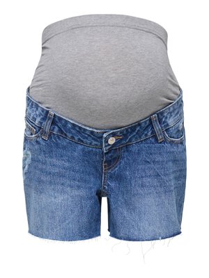 ONLY MATERNITY, Denim OLMGABI Mid waist Regular Fit - Denimové šortky - medium blue denim