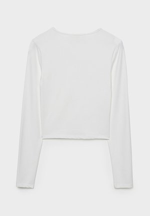 Stradivarius Langarmshirt - white