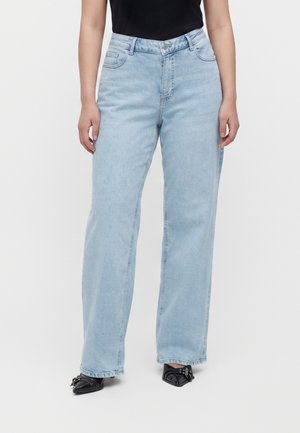 Vero Moda Curve VMCMARI TESSA MIX CUR - Široké nohavice - light blue denim