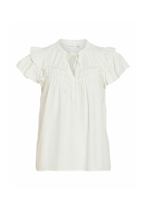 VILA, Short Sleeved VISTINLA Round neck - Bluză - snow white