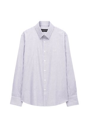 ADOLFO DOMINGUEZ, Shirt - white stripe blue mallard
