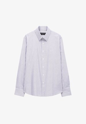 ADOLFO DOMINGUEZ, Shirt - white stripe blue mallard