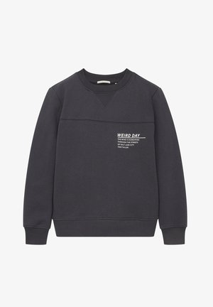 MIT TEXTPRINT - Felpa - coal grey