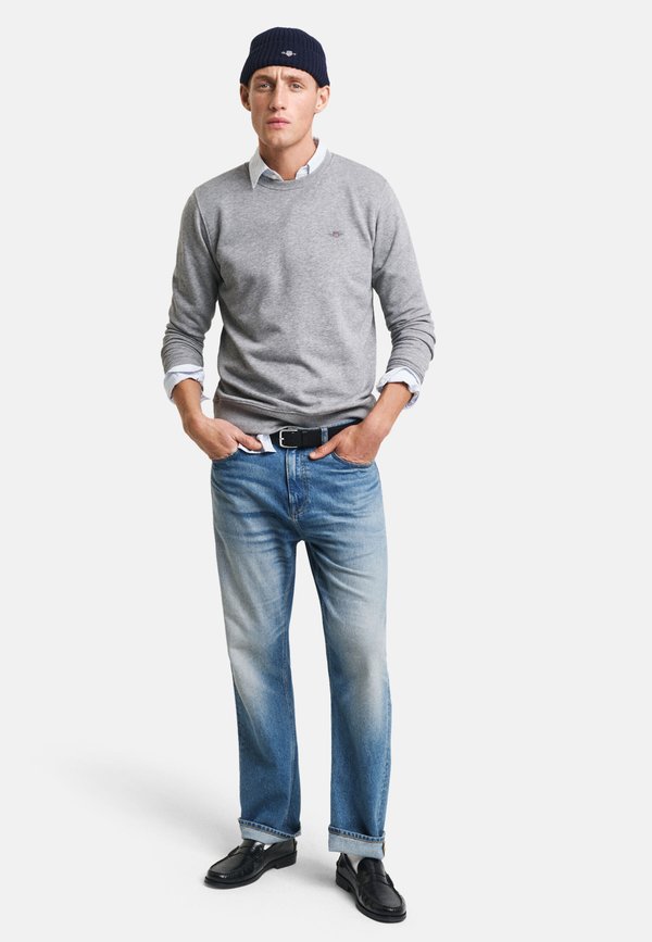 SHIELD NECK - Sweatshirt - grau