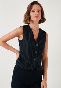 LELA REGULAR FIT - Strukirani kaput - dark blue-white