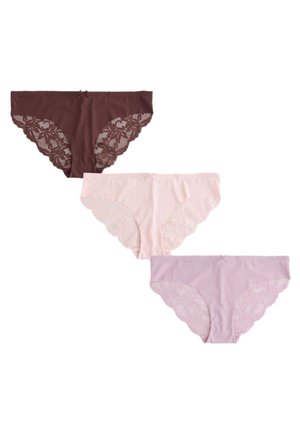 Next BRAZILIAN FIT - 3 PACK - Slip - chocolate nude   mauve   pink