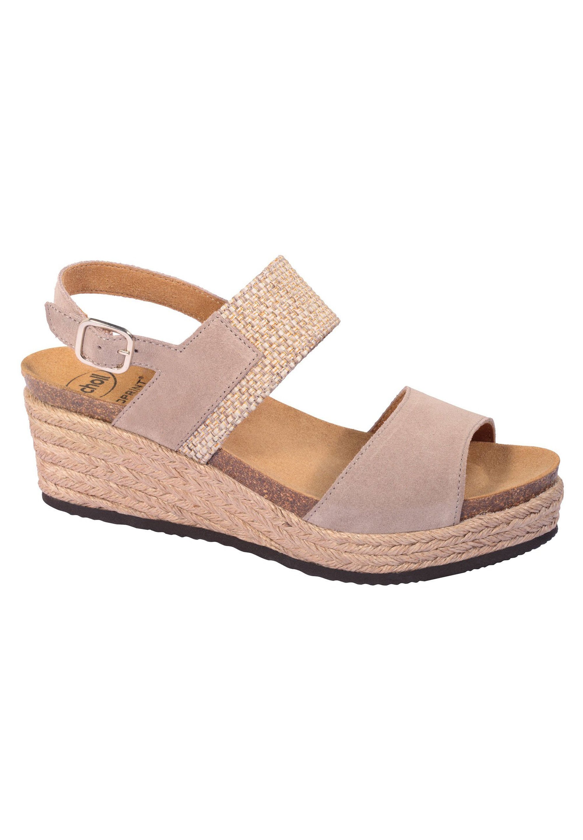 Scholl MIT KEILABSATZ ELENA - Sandalen met plateauzool - beige - Zalando.nl