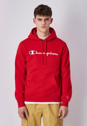 Champion ICONS CONTRAST LOGO LARGE - Felpa con cappuccio - red