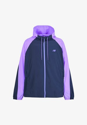 New Balance, ATHLETICS LIGHT PACKABLE JKT - Välikausitakki - team navy electric purple