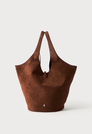 Polo Ralph Lauren POLO PLAY SUEDE LARGE TOTE - Shopping Bag - black