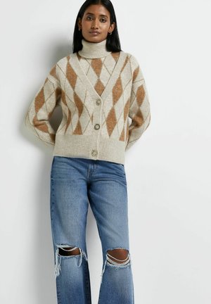 ARGYLE - Cardigan - cream