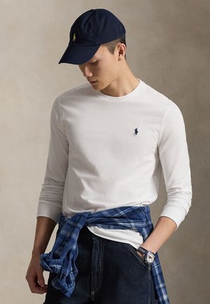 Polo Ralph Lauren, CUSTOM SLIM JERSEY LONG-SLEEVE T-SHIRT - Блуза с дълги ръкави - white