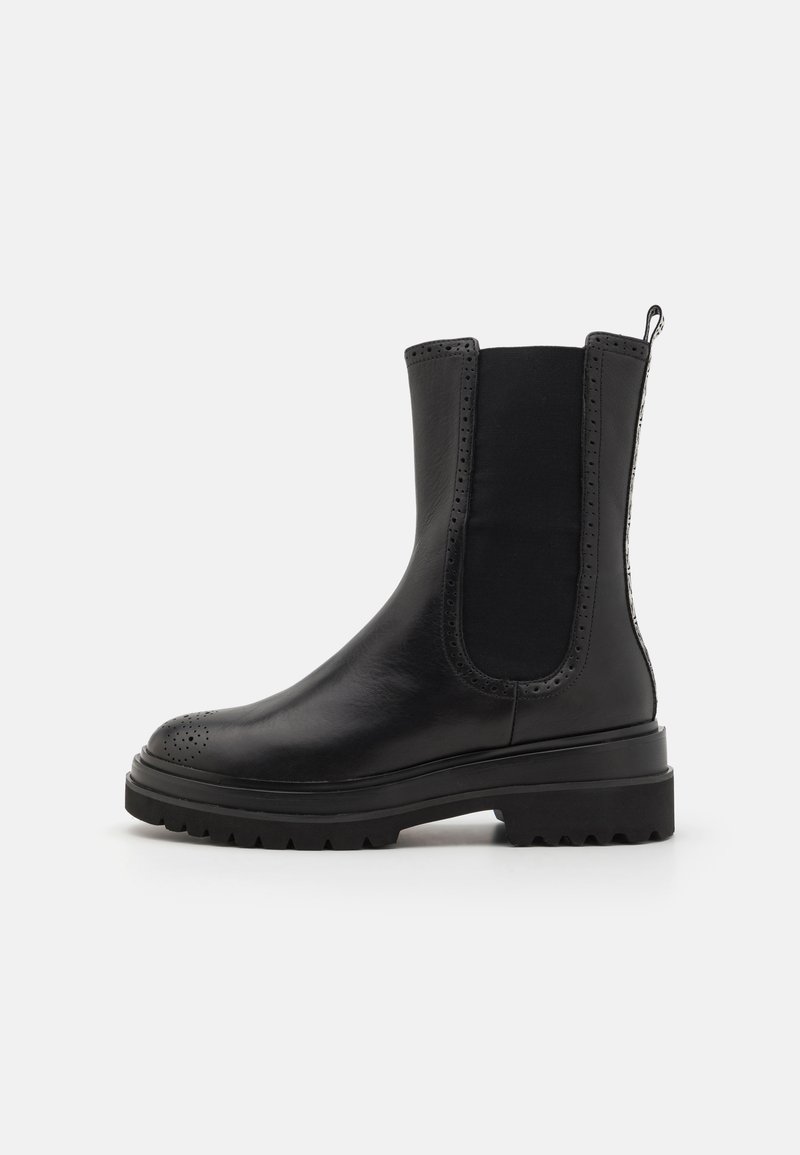 Coccinelle Botas de tornozelo com plataforma - noir/ecru