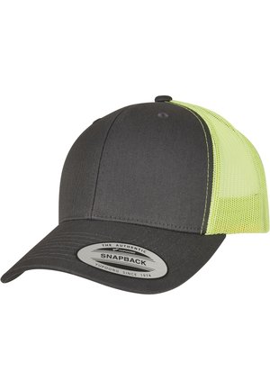 Flexfit TRUCKER RETRO TRUCKER 2 TONE - Cap - charcoal/ neon green
