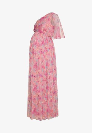 ONE SHOULDER DRESS WITH FLUTTER SLEEVE - Vapaa-ajan mekko - pink