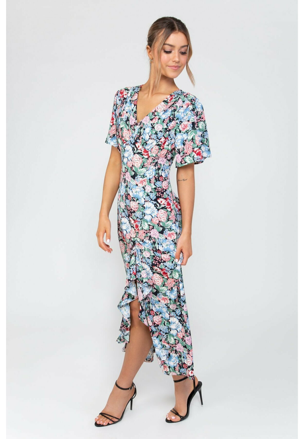 robe longue bleu navy