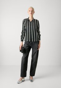 JDY JDYFIFI - Button-down blouse - black/sandshell