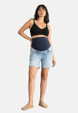 REGULAR FIT MATERNITY - Jeansshort - blue