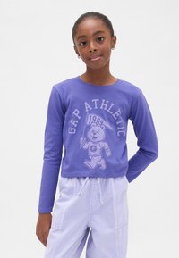 GAP KIDS RELAXED GRAPHIC LOGO T-SHIRT - Ilgarankovis viršutinės dalies drabužis - blue iris