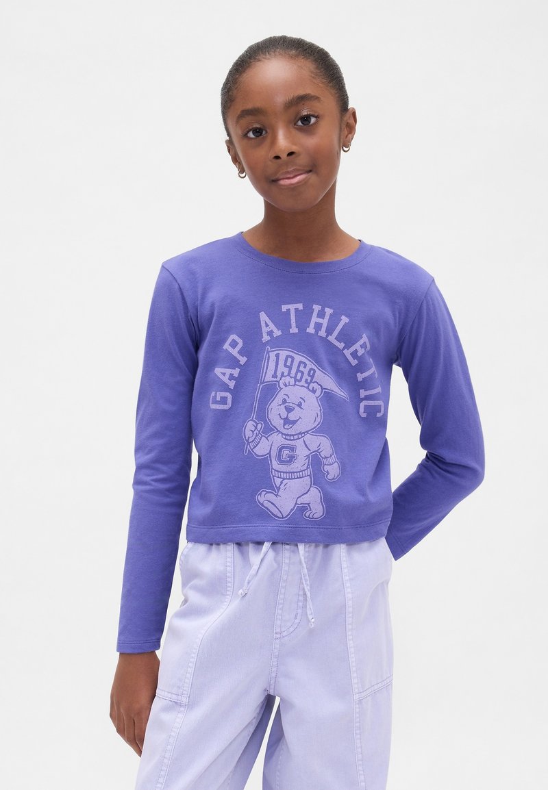 GAP KIDS RELAXED GRAPHIC LOGO T-SHIRT - Ilgarankovis viršutinės dalies drabužis - blue iris
