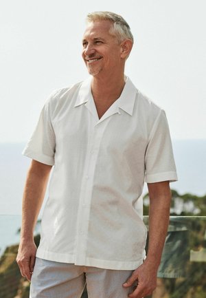 Next SHORT SLEEVE SHIRT- REGULAR FIT - Ing - white diamond jacquard