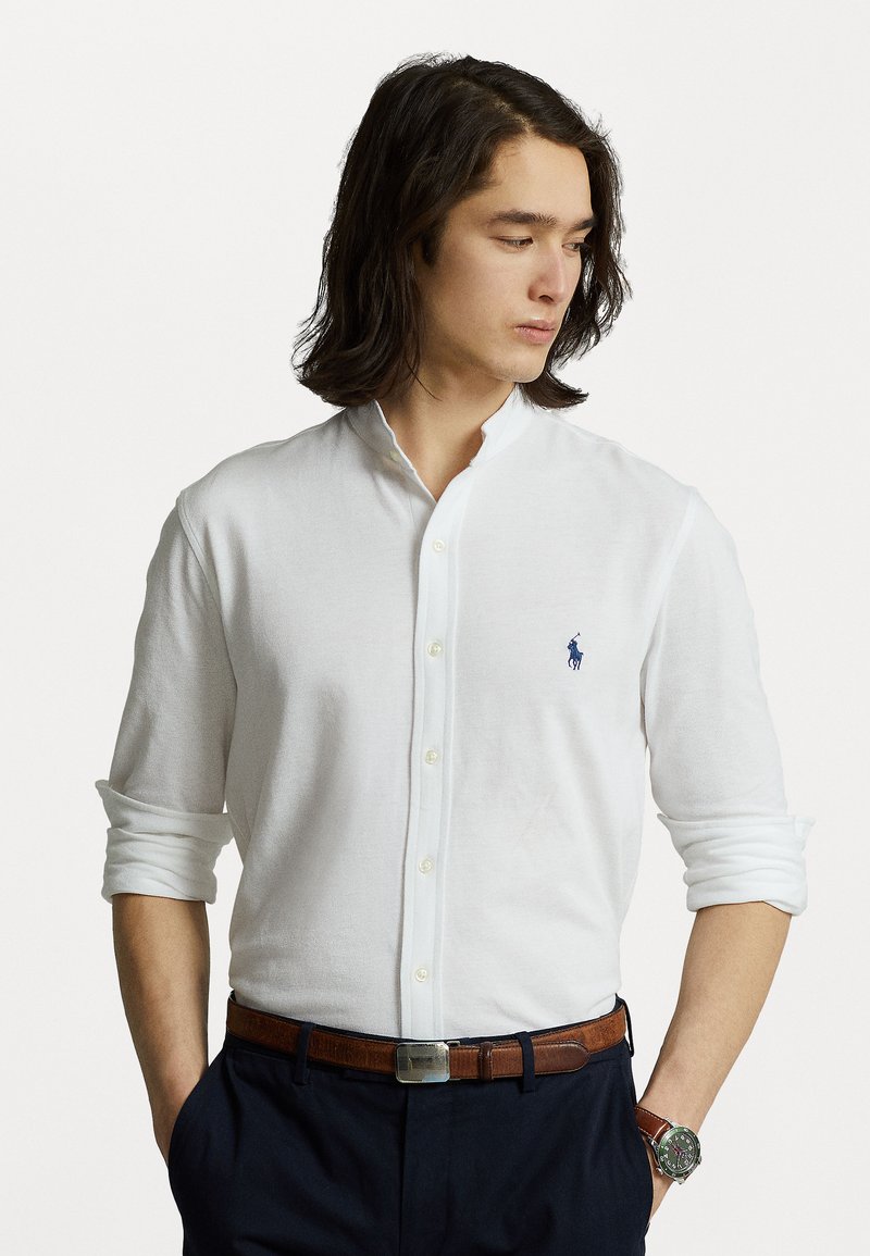 Polo Ralph Lauren - FEATHERWEIGHT MESH SHIRT - Camicia - white, Ingrandire