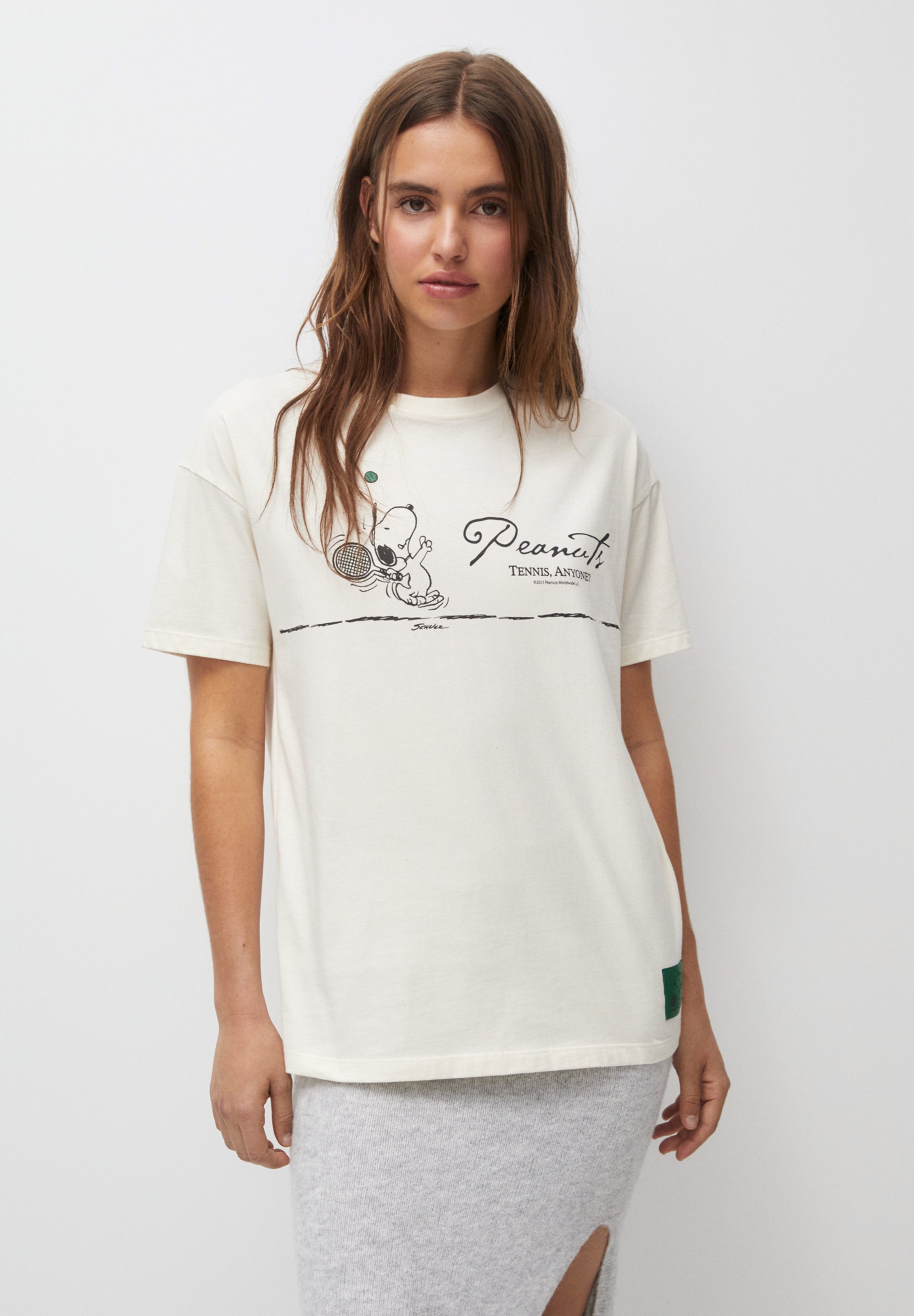 PULL&BEAR PEANUTS TENNIS TShirt print white/weiß Zalando.ch