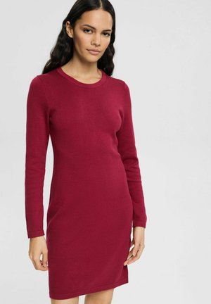 FLAT - Abito in maglia - cherry red