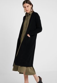 pure cashmere LONG CARDIGAN - Kofta - black