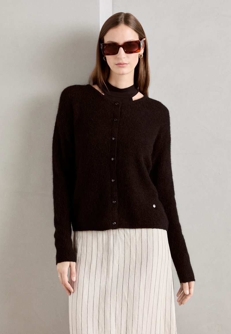Mos Mosh CARDIGAN - Adīta jaka - black