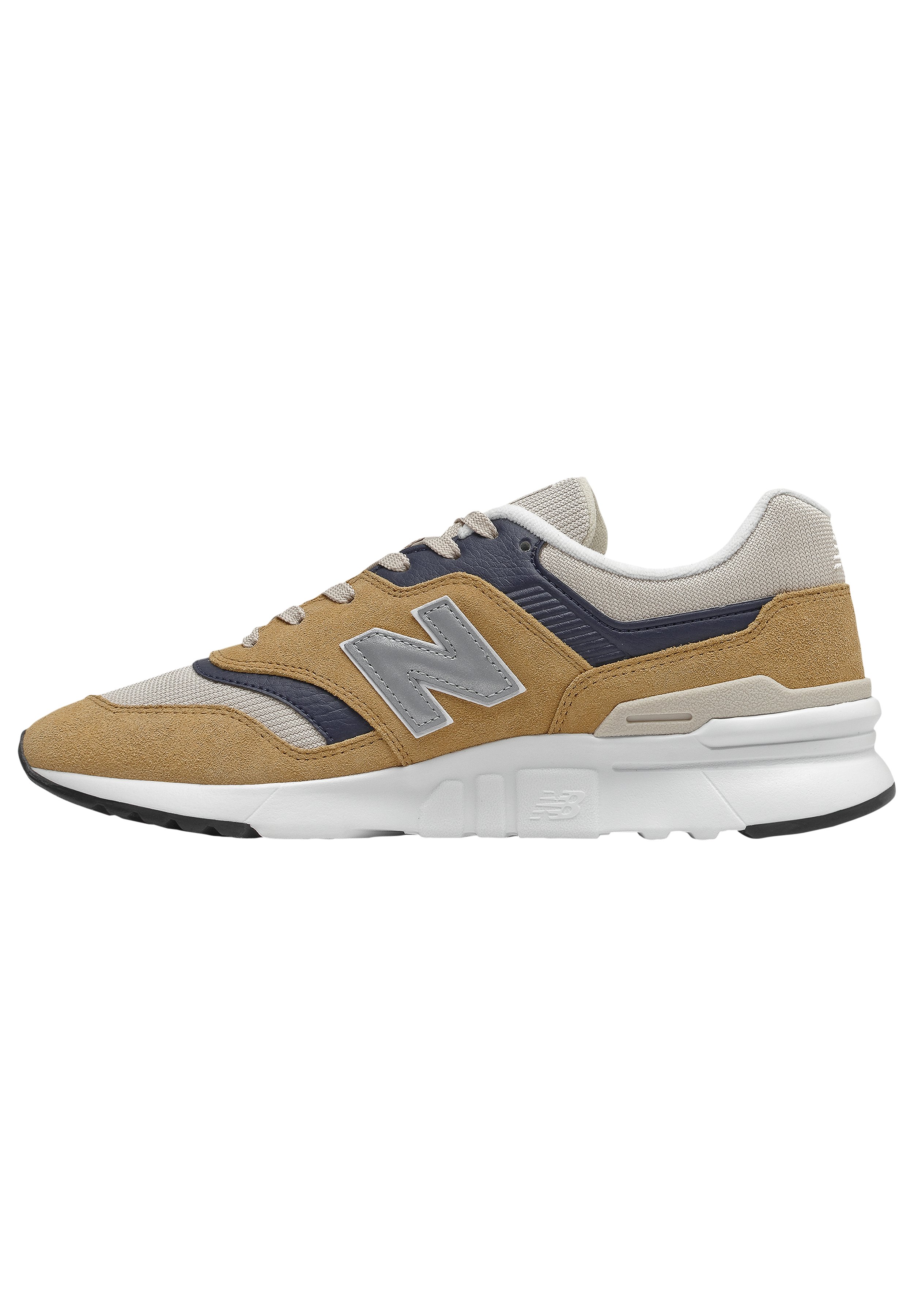 brown and white new balance