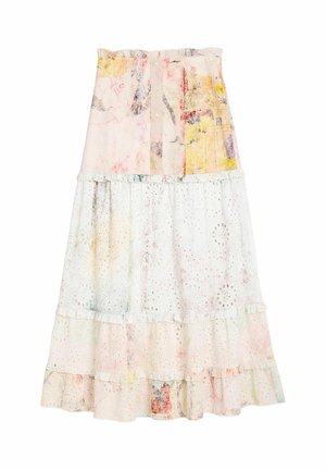 Desigual, FLORAL PRINTED SKIRT - Gonna lunga - white