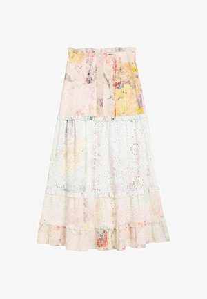 Desigual, FLORAL PRINTED SKIRT - Gonna lunga - white