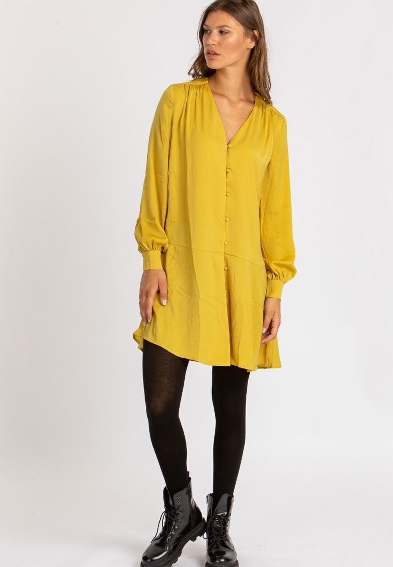 Samsøe Samsøe Jurk mosterdgeel