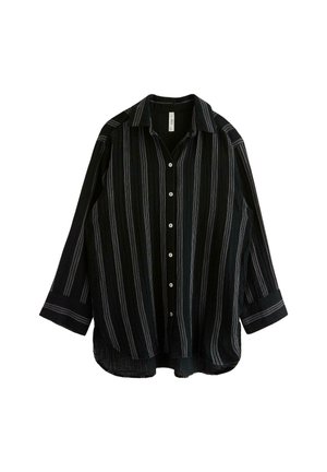Lindex OVERSIZE - Pyjamasöverdel - black