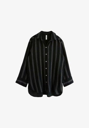 Lindex OVERSIZE - Nachtwäsche Shirt - black