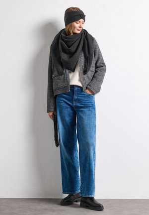 Street One, FEINSTRICK DREIECKSTUCH IN UNIFARBE - Foulard - anthracite melange