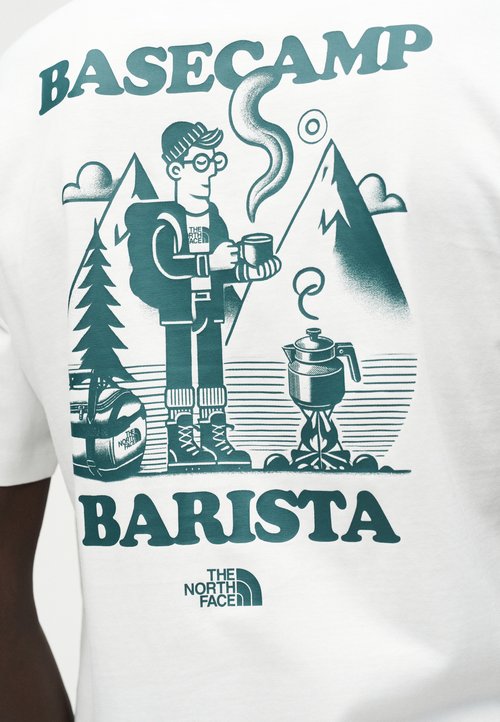 The North Face BASECAMP BARISTA RELAXED SHORT SLEEVE - Print T-shirt - white/pacific teal — foto 6