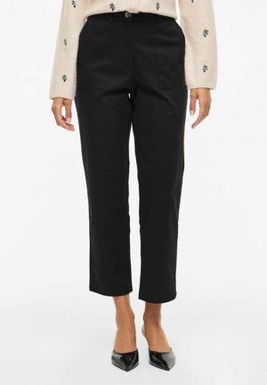 VILA 7/8-VIREKKA HIGH WAIST - Pantaloni - black beauty