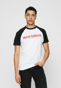 Merchcode MAIDEN LOGO BASEBALL TEE - T-shirts med print - black