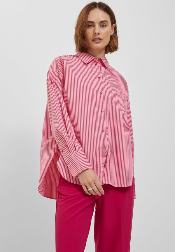 JXJAMIE LS  POPLIN - Button-down blouse - cerise