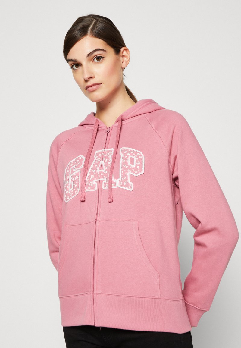 women's pink gap zip up hoodie