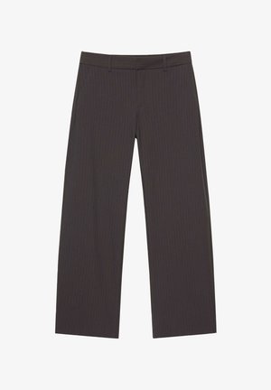 PULL&BEAR, STRIPED - SMART TROUSERS - Pantalon classique - brown